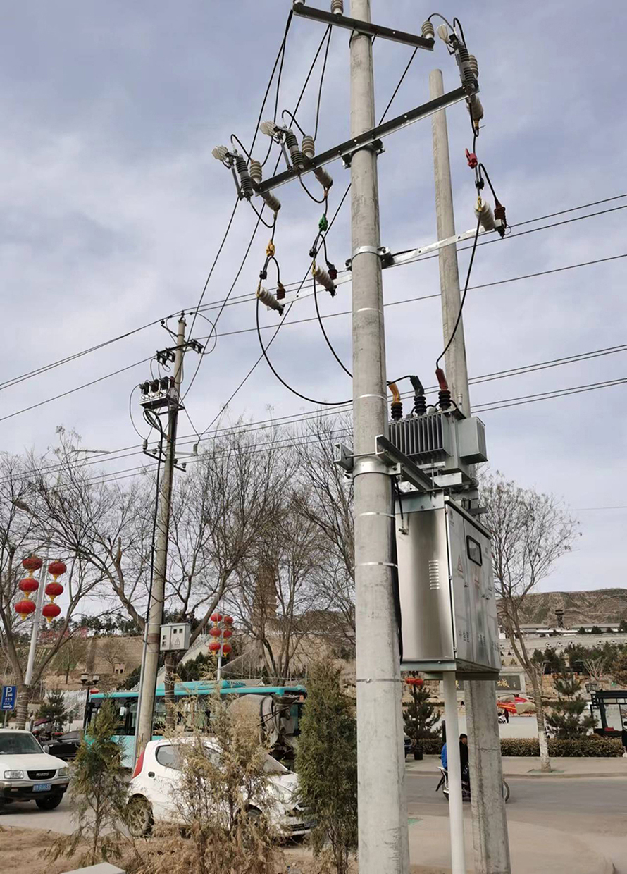 甘肅環(huán)縣古城旅游區(qū)配電工程JP柜、費(fèi)控計(jì)量、變壓器設(shè)備安裝
